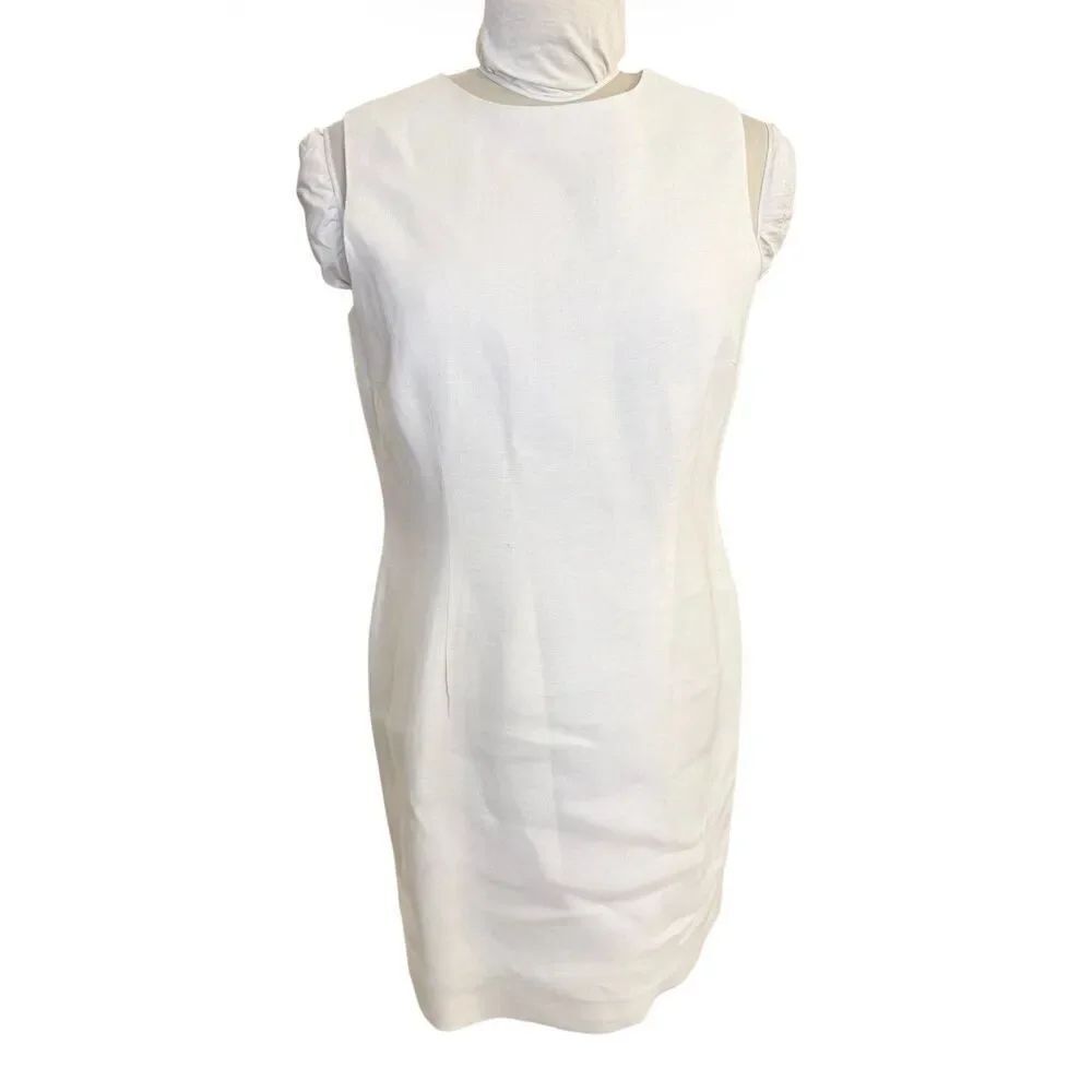 Talbots Irish Linen Sheath Dress Lined Sz. 14 Petite Sleeveless